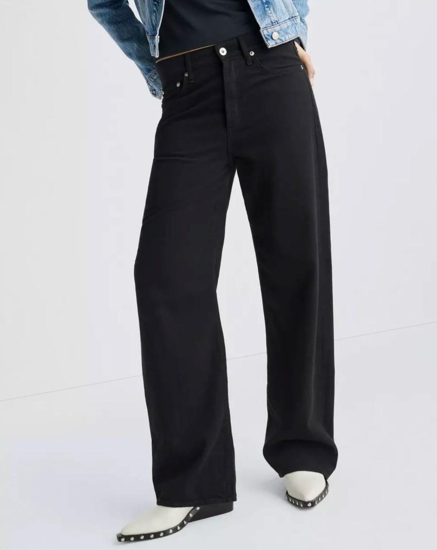 Women Rag & Bone Denim | Featherweight Logan Black