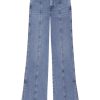 Women FRAME Denim | Pixie Le Slim Palazzo Side Slit Jeans Gloomy Skies