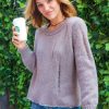 Women Wooden Ships Sweaters | Oliver Distressed Crew Sweater Sandstone