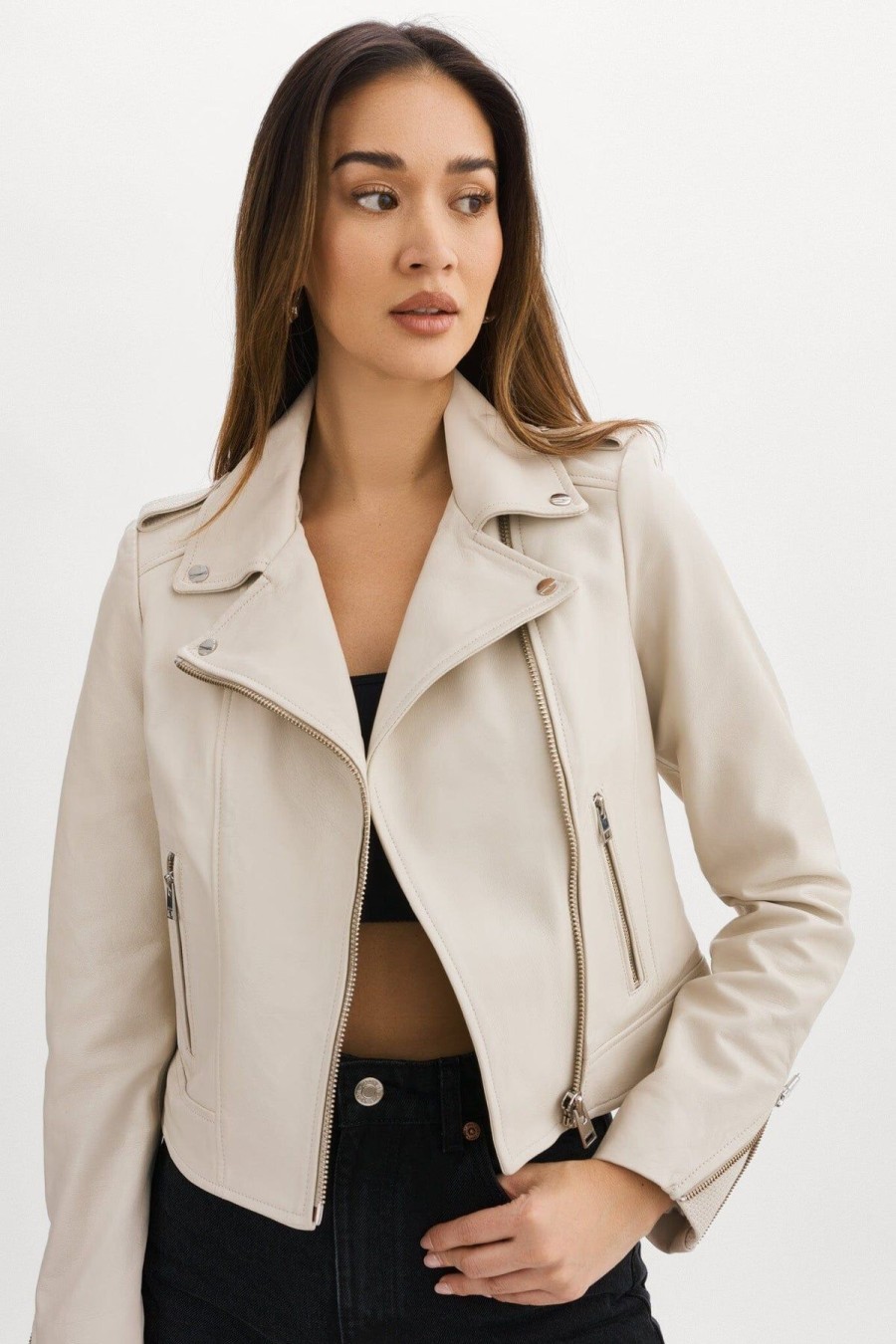 Women LAMARQUE Leather Jackets | Holy Jacket Bone