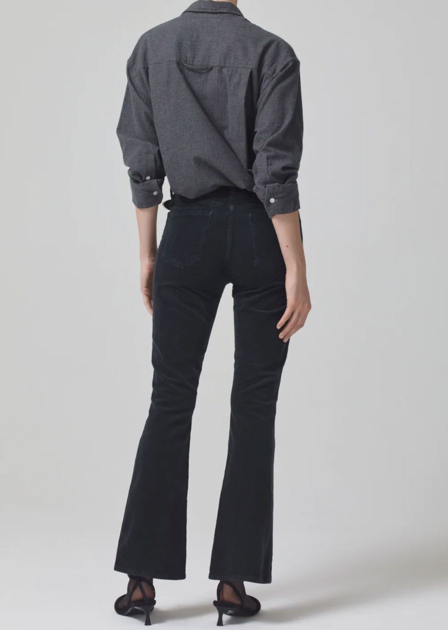 Women Citizens of Humanity Denim | Isola Flare 32" Corduroy Washed Charcoal