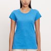 Women Velvet Tees & Tanks | Odelia Tee Electric