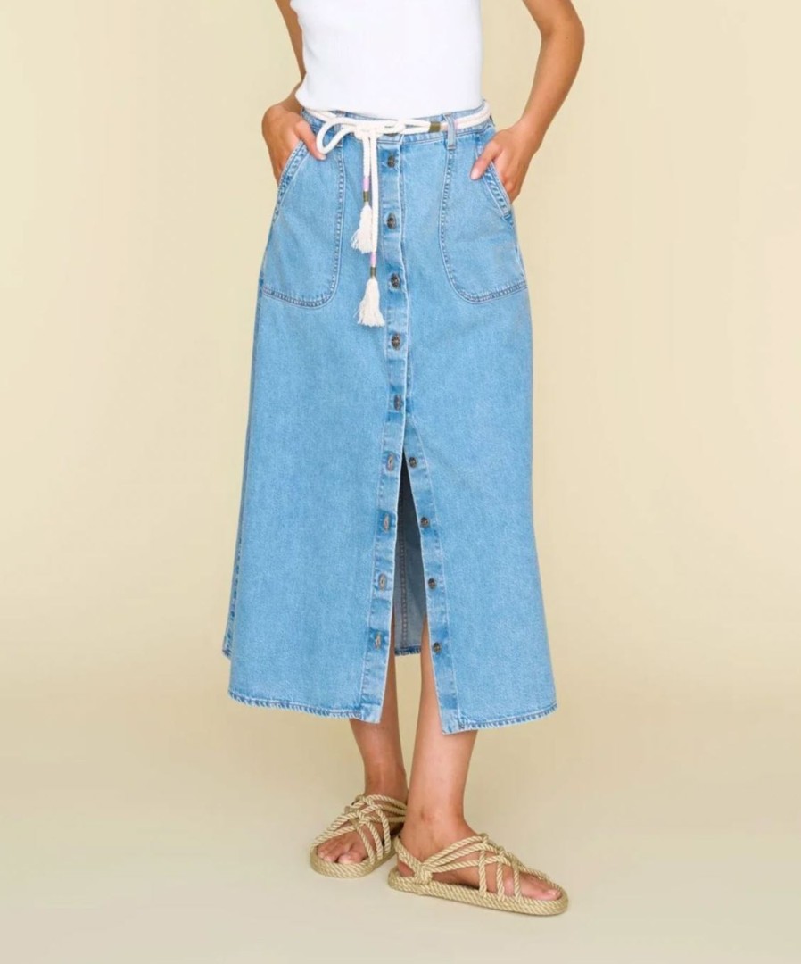 Women XÍRENA Skirts | Gerri Denim Skirt Blue Jay