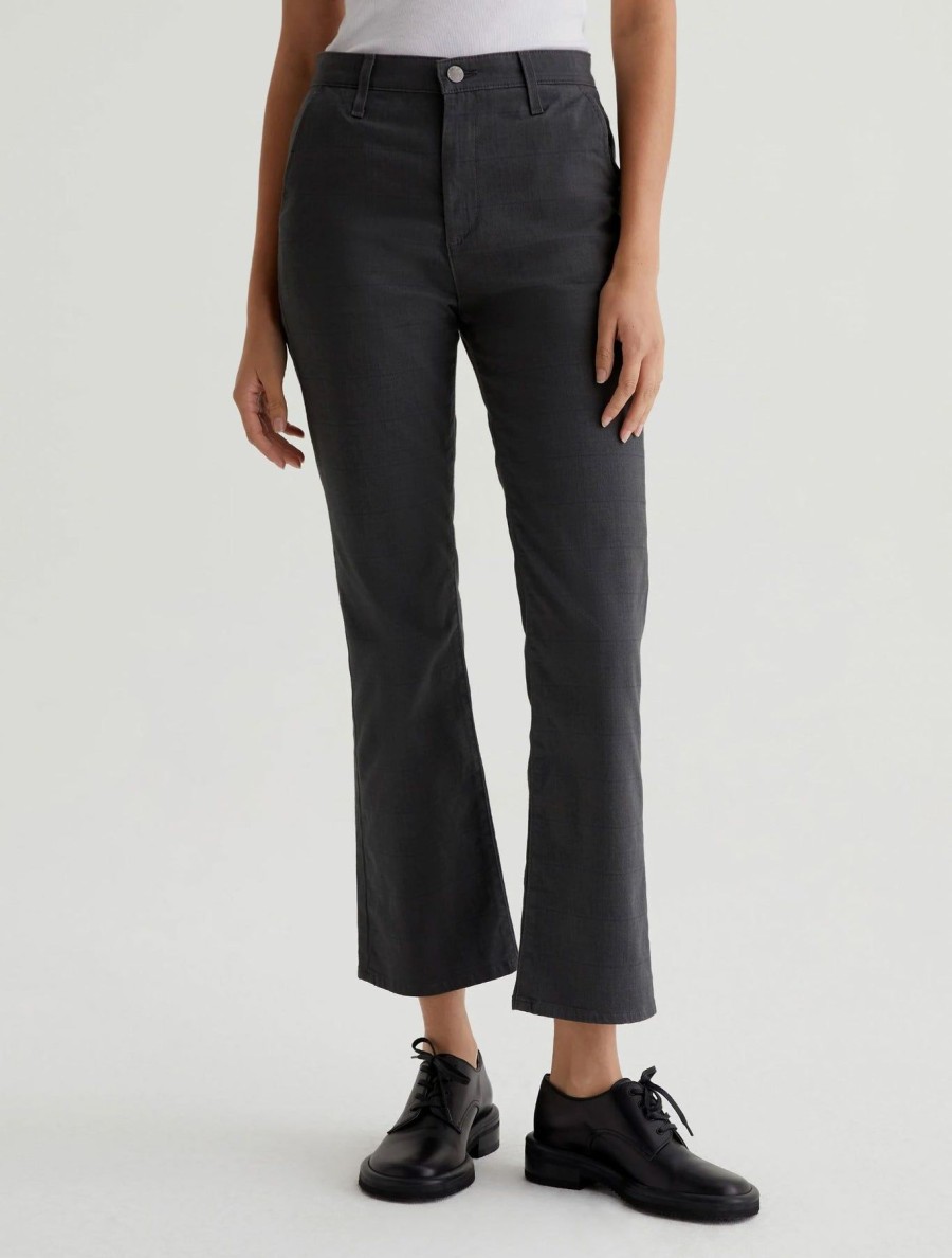 Women AG Adriano Goldschmied Pants | Tailored Kinsley Pants Hemlock Charcoal Grey