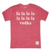 Women Retro Brand Tees & Tanks | Fa La La La Vodka Tee Red