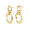 Women Luv AJ Earrings | Hammered Loop Hoops