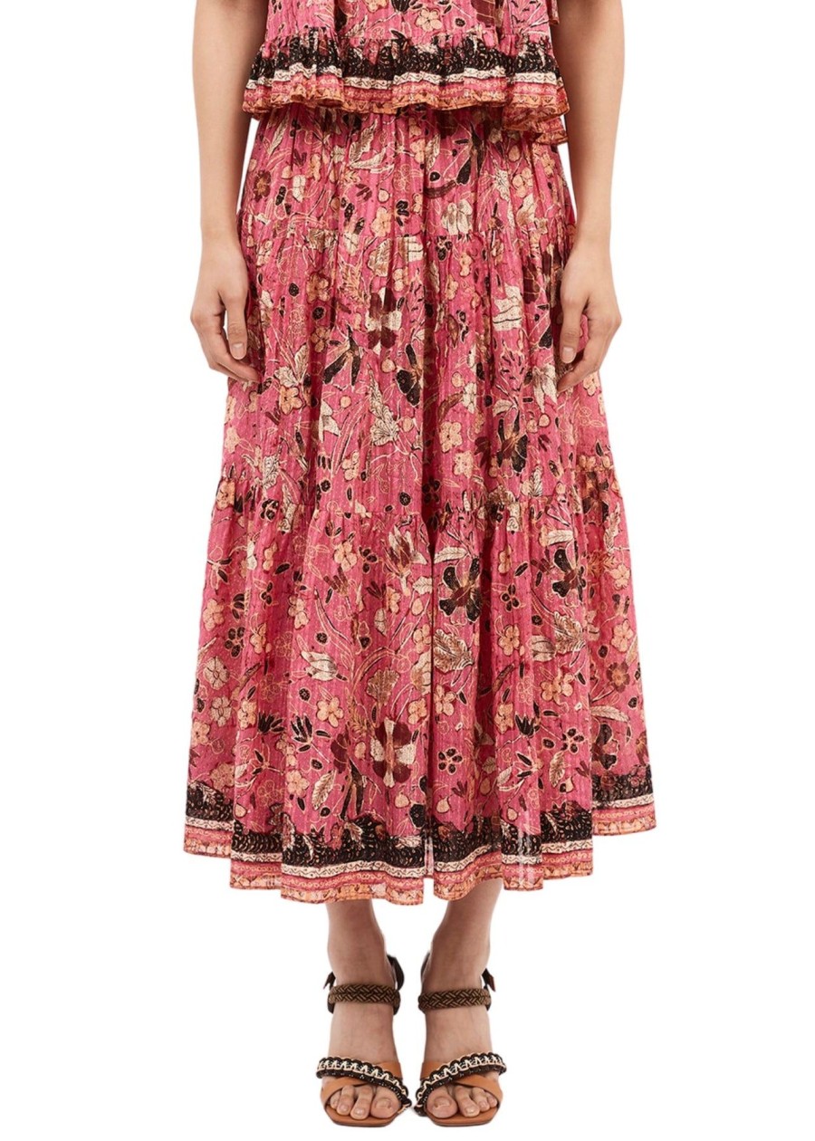 Women Ulla Johnson Skirts | Cambrie Skirt Hollyhock