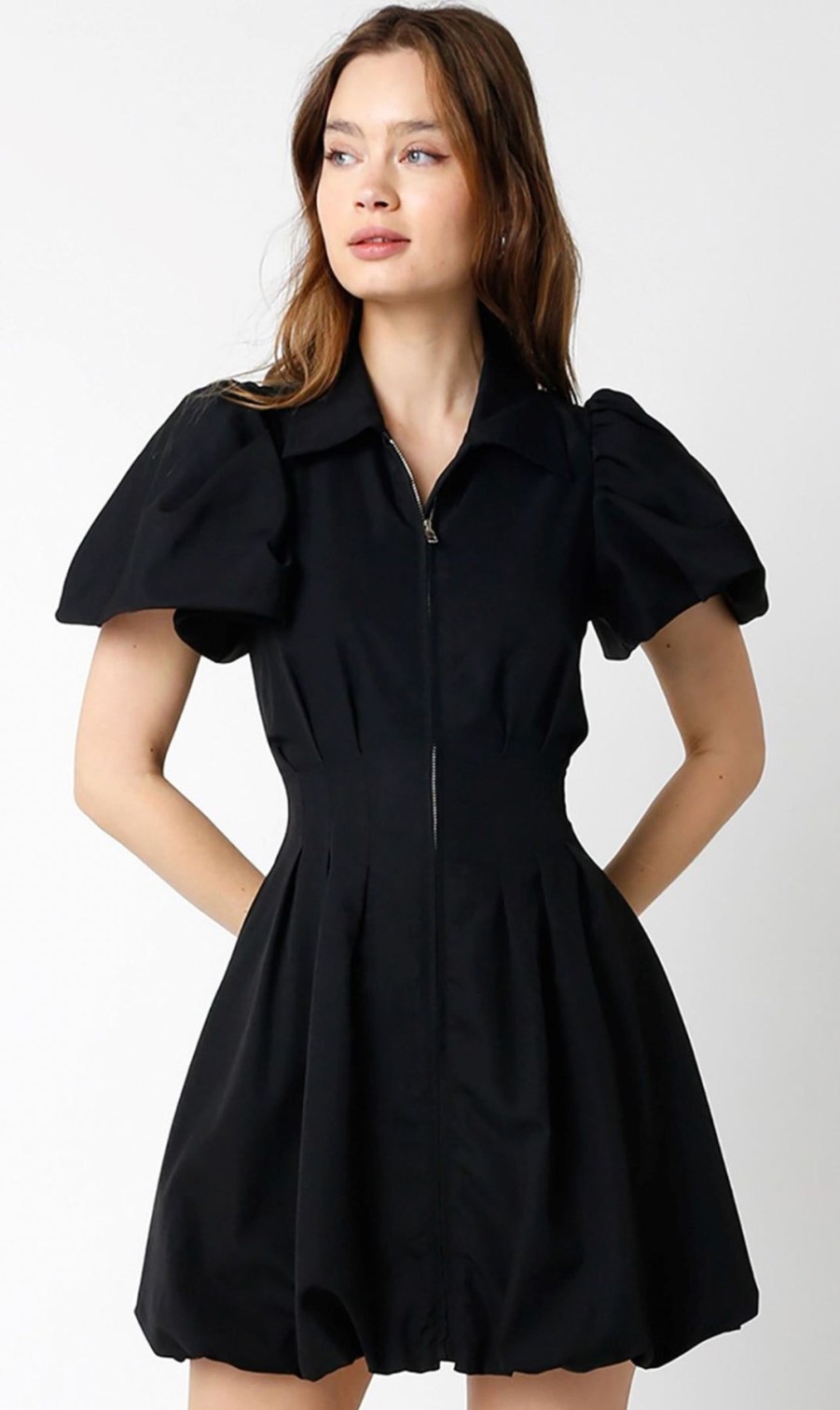 Women Spencer & Ella Mini | Tali Zip Dress Black