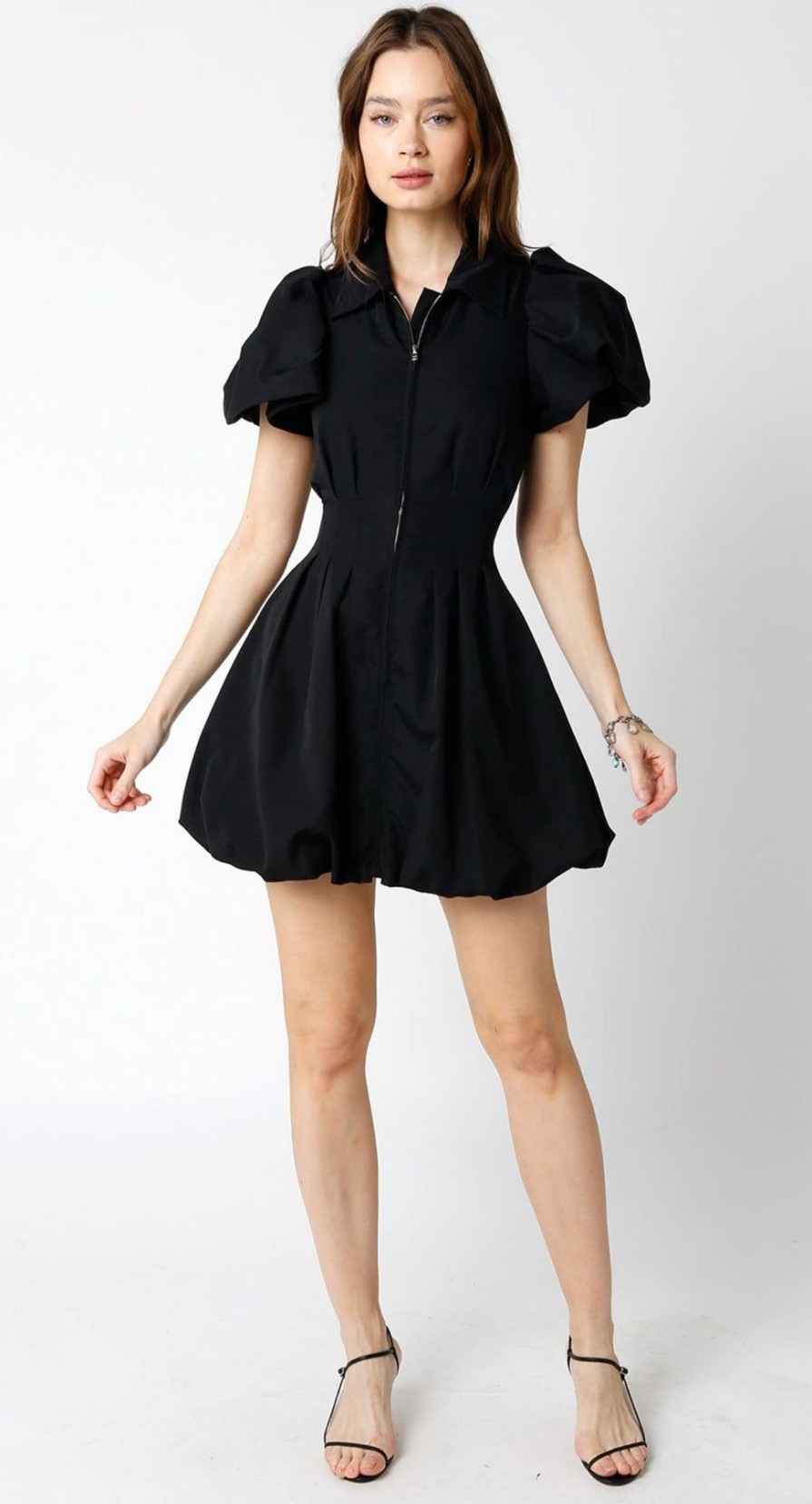 Women Spencer & Ella Mini | Tali Zip Dress Black