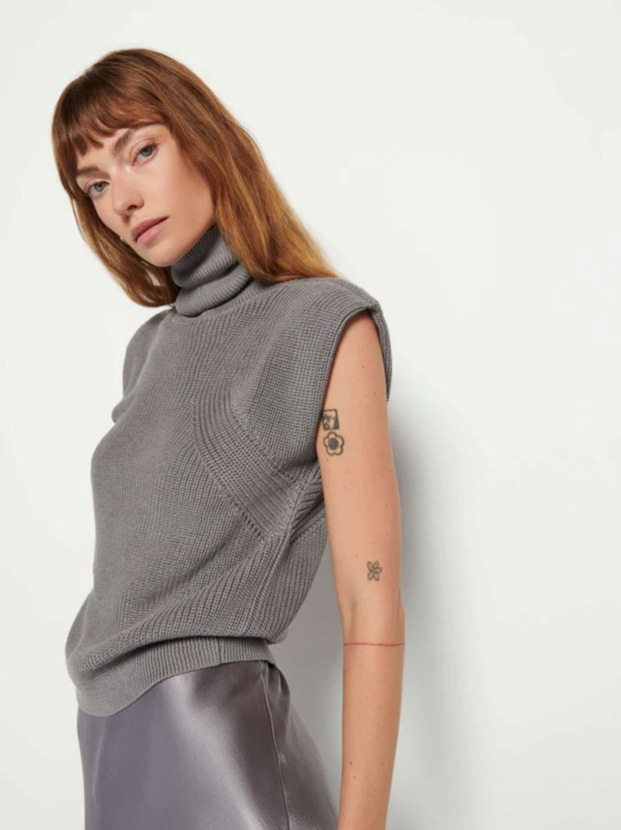 Women NATION LTD Sweaters | Isha Oversized Sleeveless Sweater Smoke