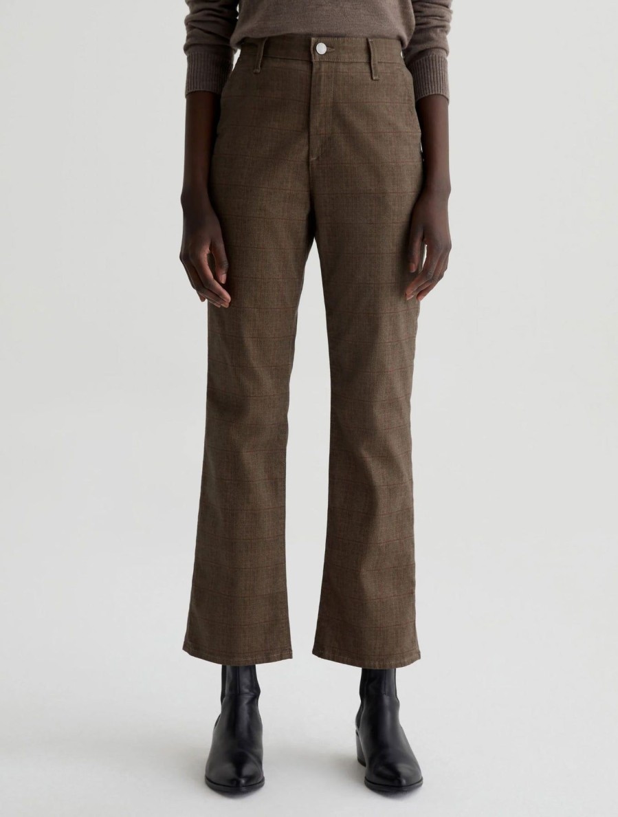 Women AG Adriano Goldschmied Pants | Tailored Kinsley Pants Hemlock Brown