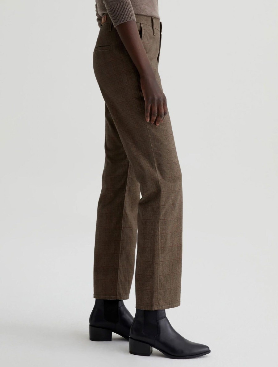 Women AG Adriano Goldschmied Pants | Tailored Kinsley Pants Hemlock Brown