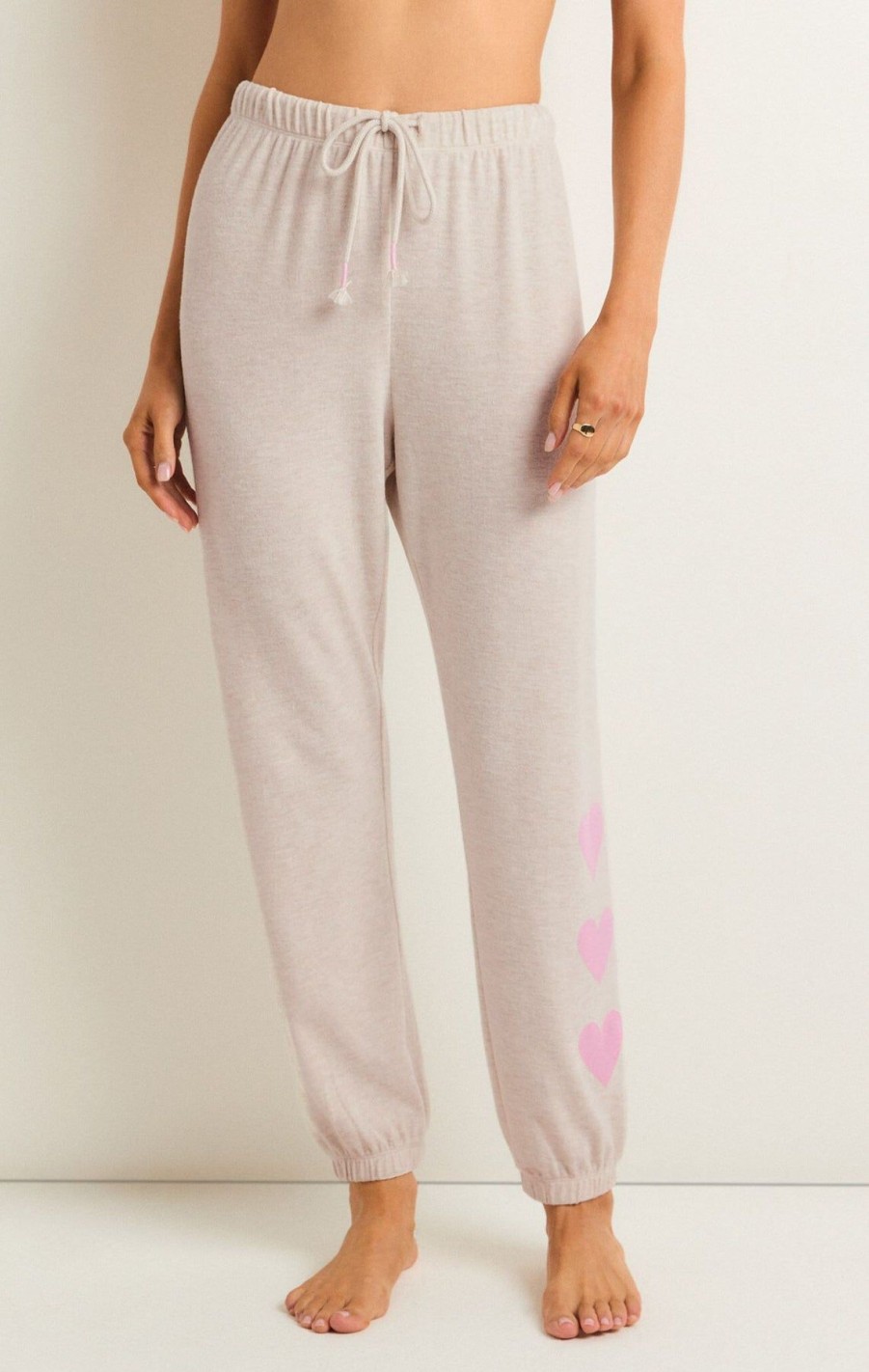 Women Z Supply | Heart To Heart Jogger Heather Linen