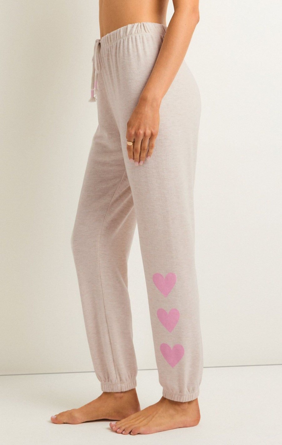 Women Z Supply | Heart To Heart Jogger Heather Linen