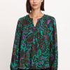 Women Velvet Shirts & Blouses | Reeve Top Multi