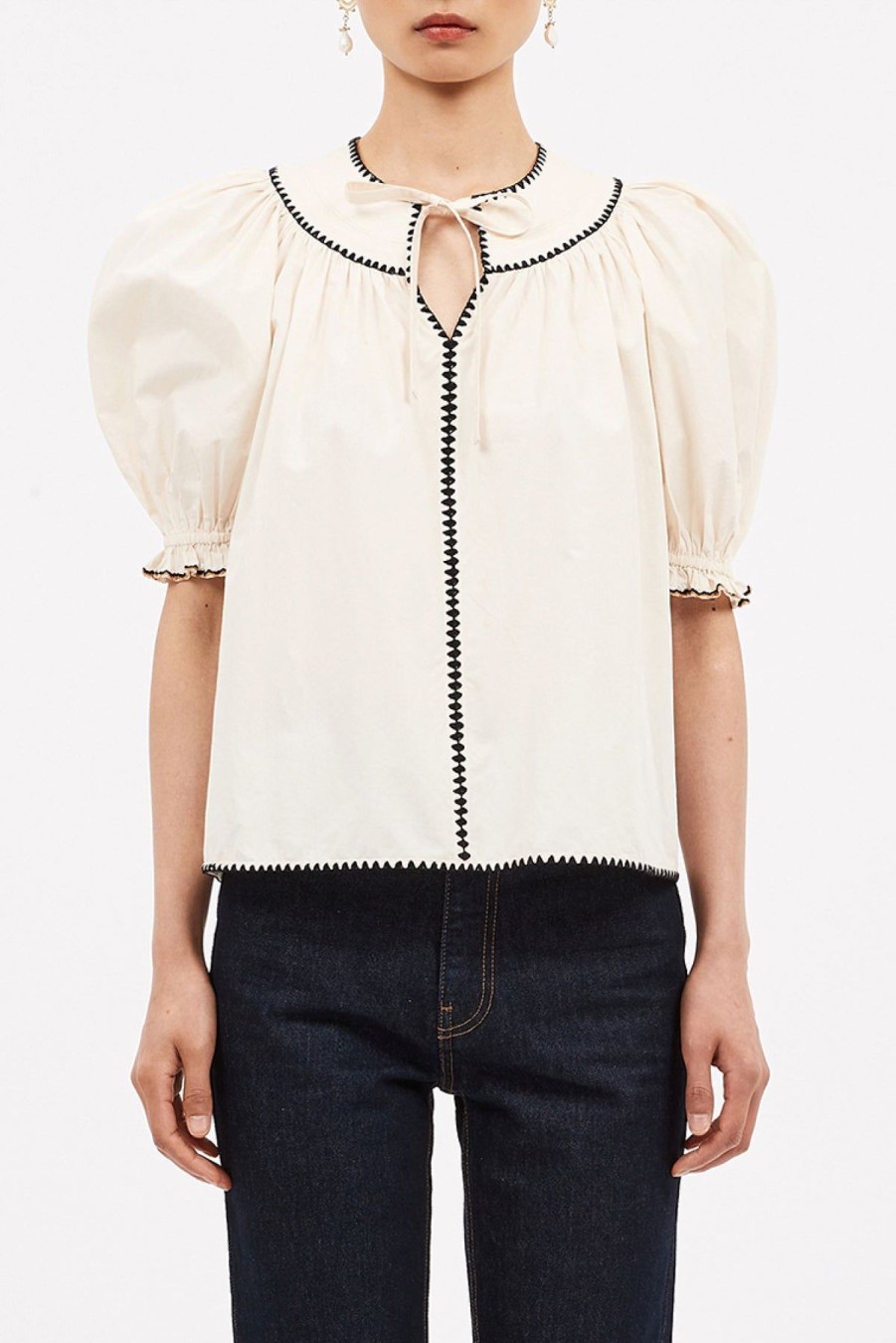 Women Ulla Johnson Shirts & Blouses | Ruby Top Ivory