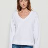 Women NATION LTD Shirts & Blouses | Wyatt Oversized V-Neck White