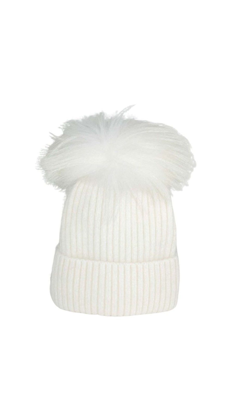 Women Linda Richards Hats | Angora Wool Pom Hat White