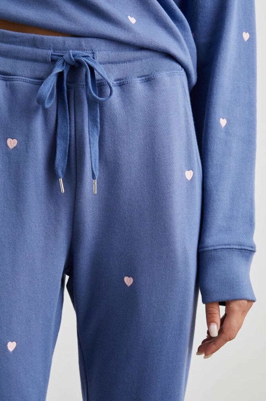 Women Rails | Kingston Sweatpant Periwinkle/Pink Hearts