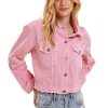 Women Anna Rae Denim Jackets | Demi Denim Jacket Light Pink