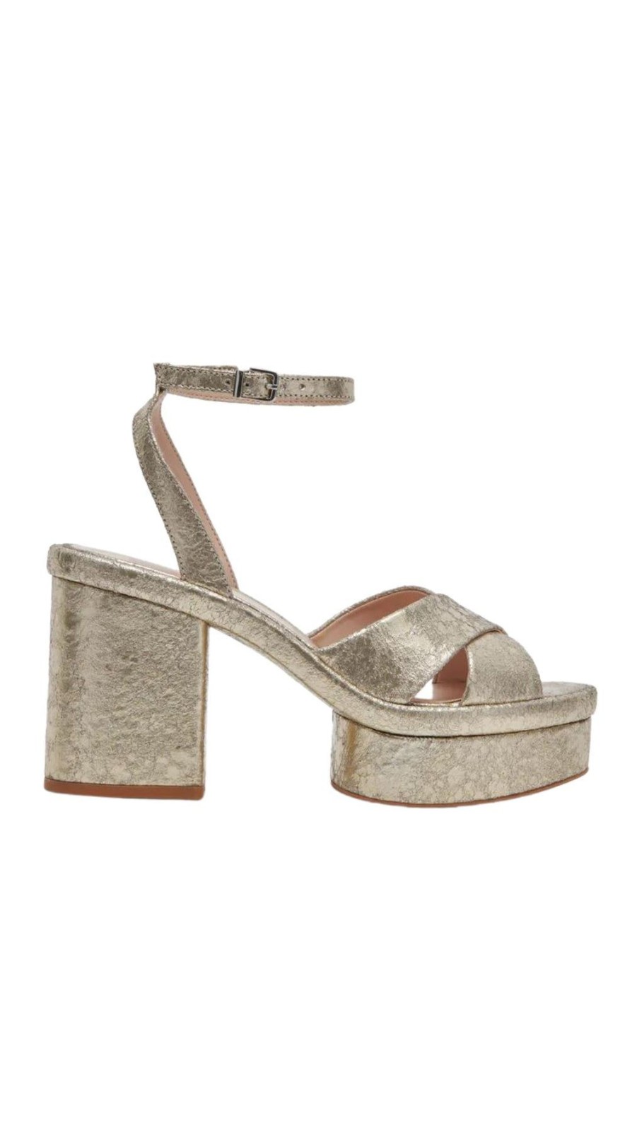 Women Dolce Vita Sandals | Laisha Leather Heel Platinum Distressed