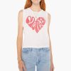 Women Mother Shirts & Blouses | Strong And Silent Type Tank Heart Mother