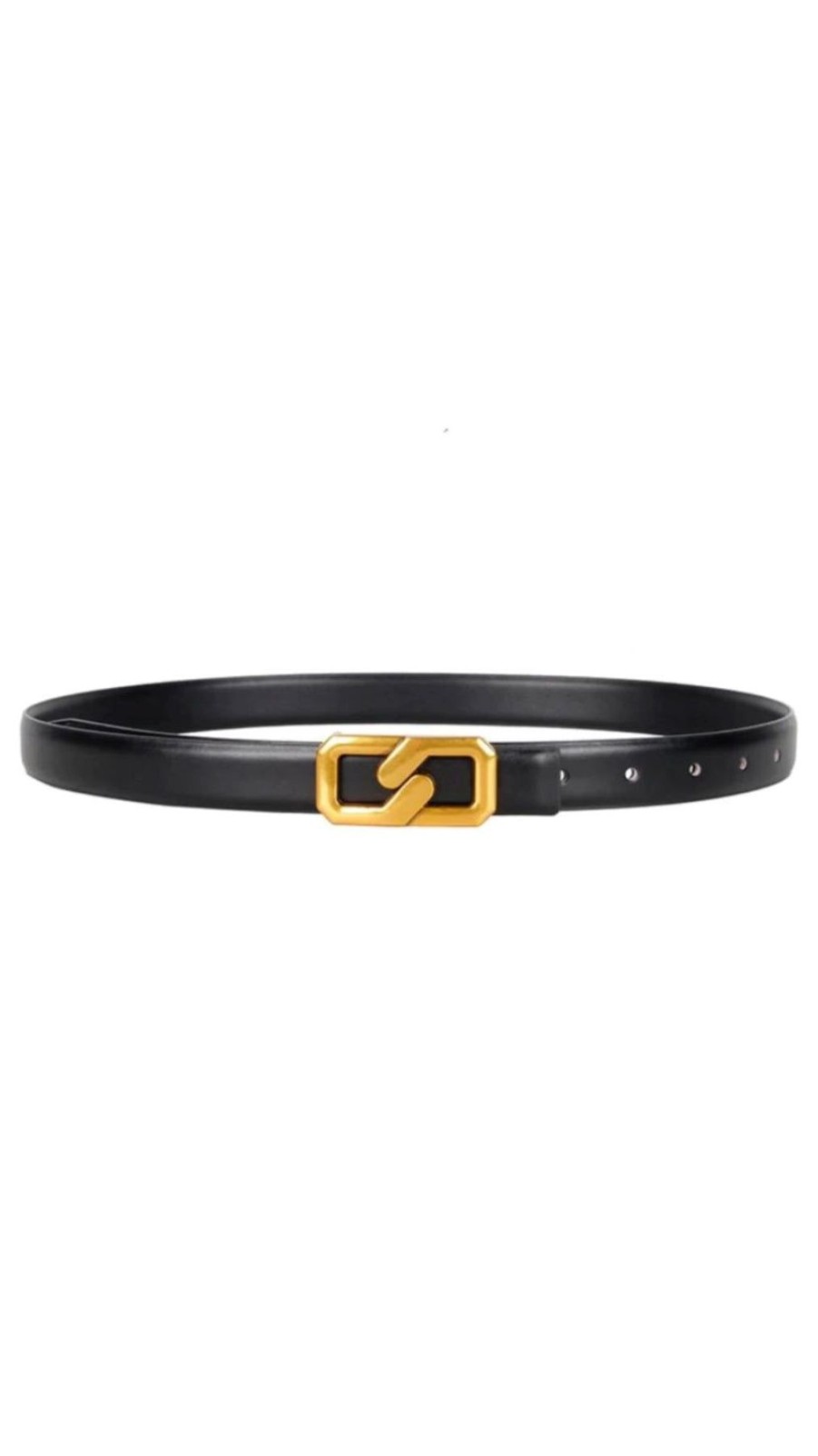 Women Uniquities Belts | Gold Link Belt In Black