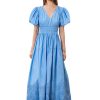 Women Anna Rae Wedding Guest | Annalise Eyelet Dress Light Blue