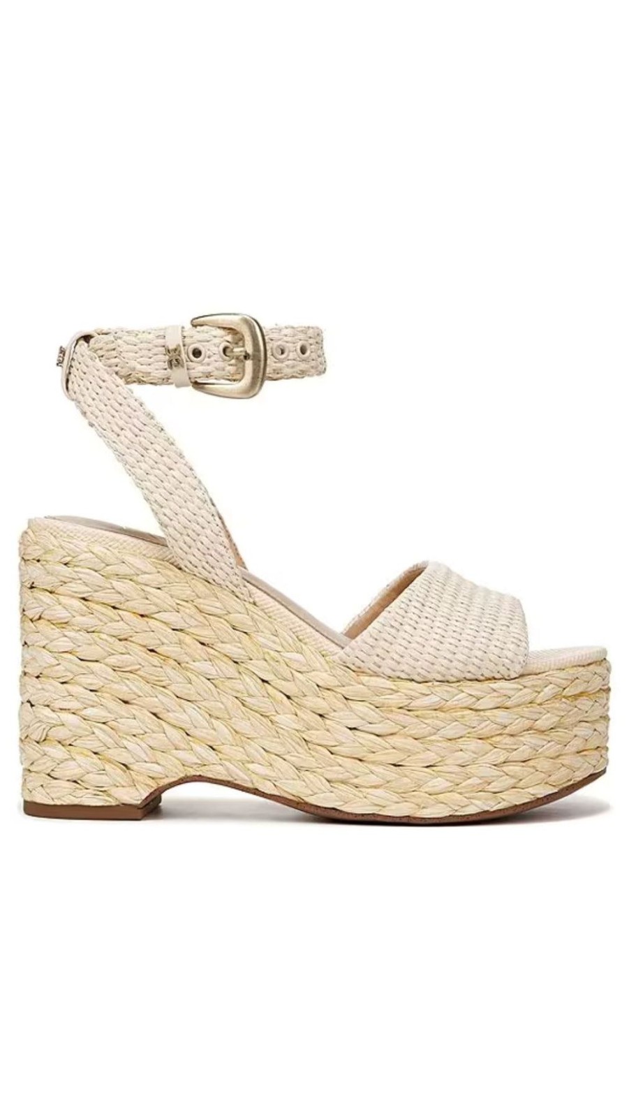 Women Sam Edelman Heels | April Raffia Wedge Linen