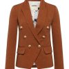 Women L'AGENCE Blazers | Kenzie Double Breasted Blazer Fawn/Ivory Lg Horse