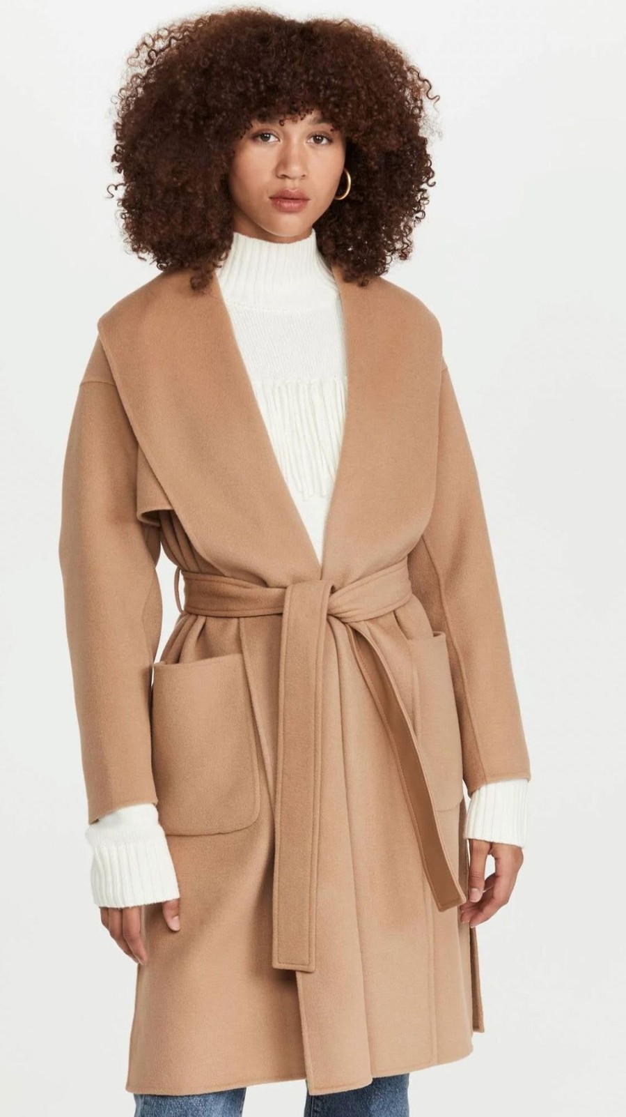 Women Mackage Cold Weather | Thalia Wool Coat Tan