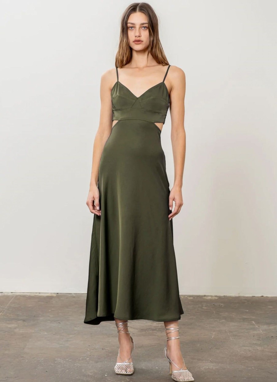 Women Anna Rae Wedding Guest | Kylie Dress Olive