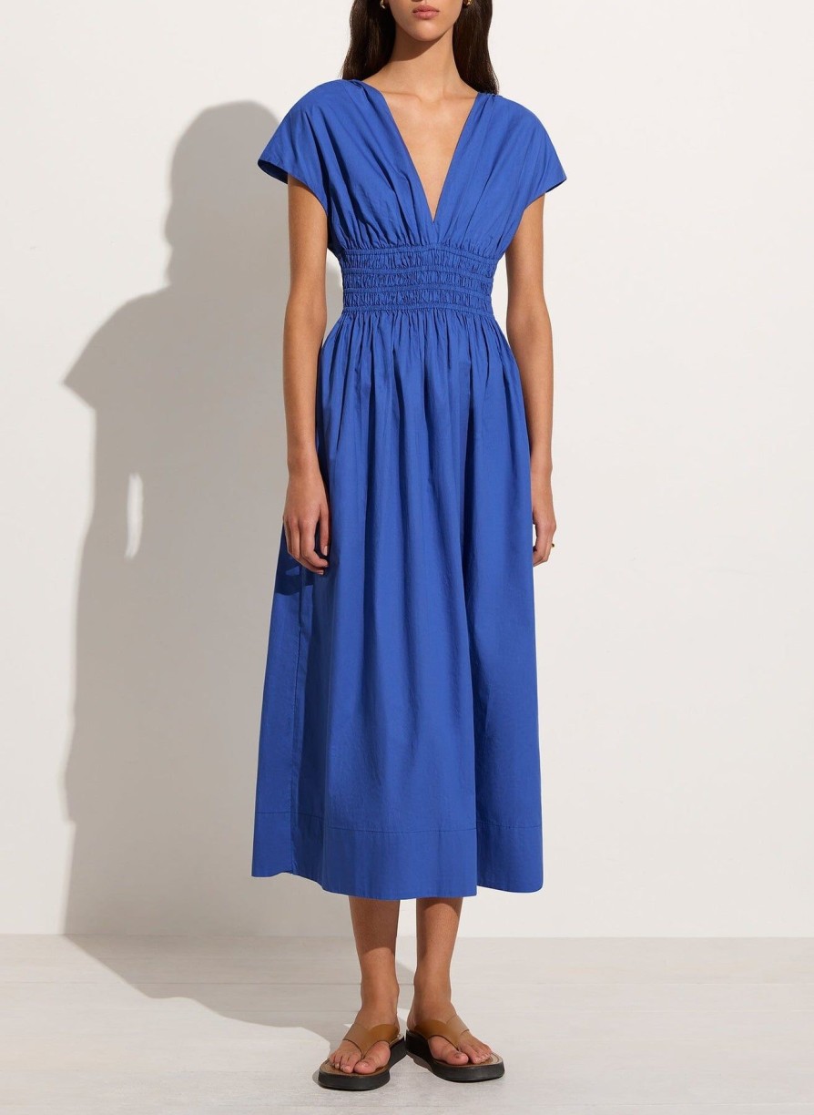 Women Faithfull The Brand Vacation | Agnes Midi Dress Glacial Blue