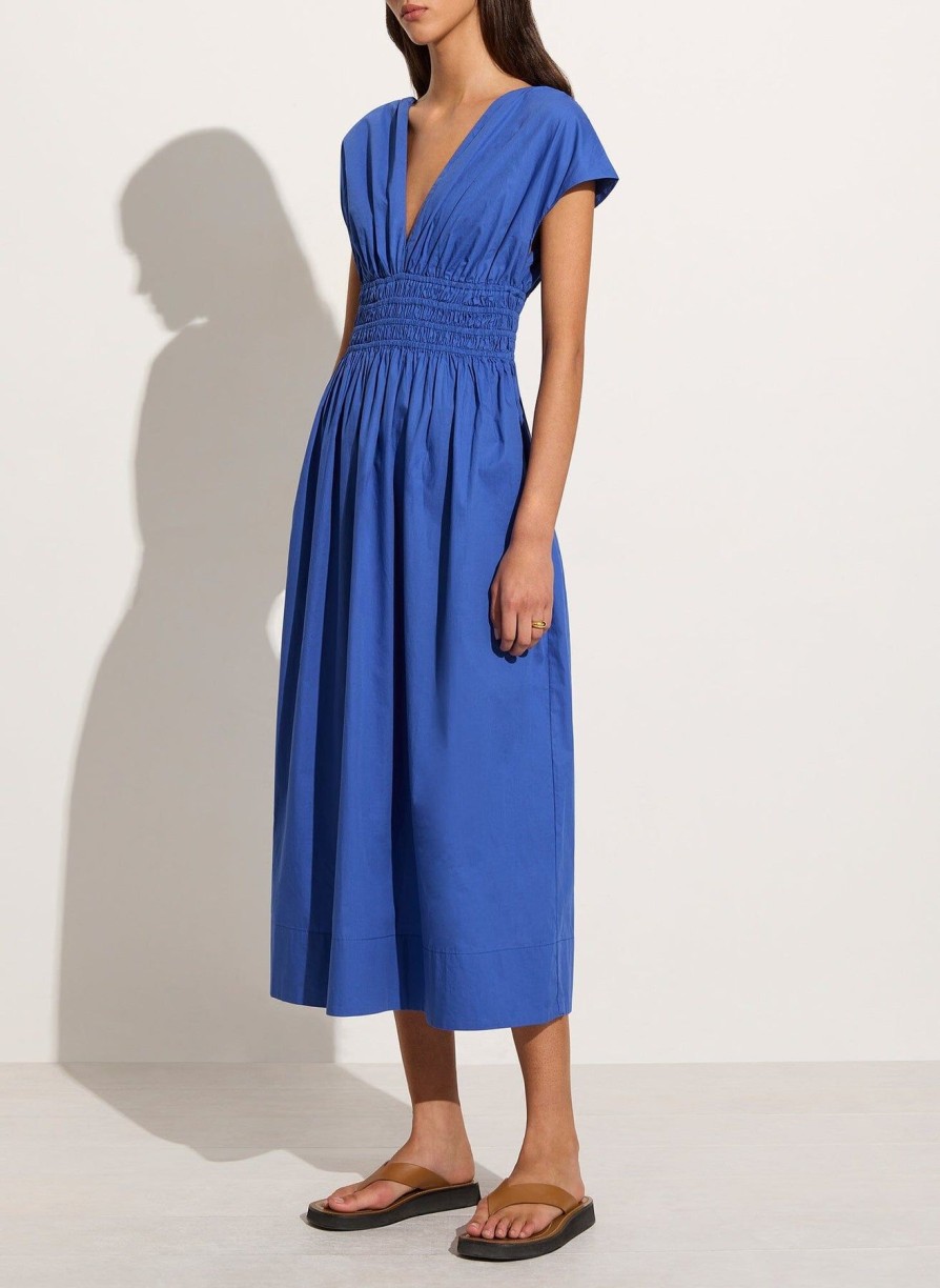 Women Faithfull The Brand Vacation | Agnes Midi Dress Glacial Blue