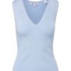 Women Veronica Beard Shirts & Blouses | Sid Sleeveless Pullover Ice Blue