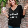 Women Wooden Ships Sweaters | Cocktail O'Clock V Black/Pure Snow