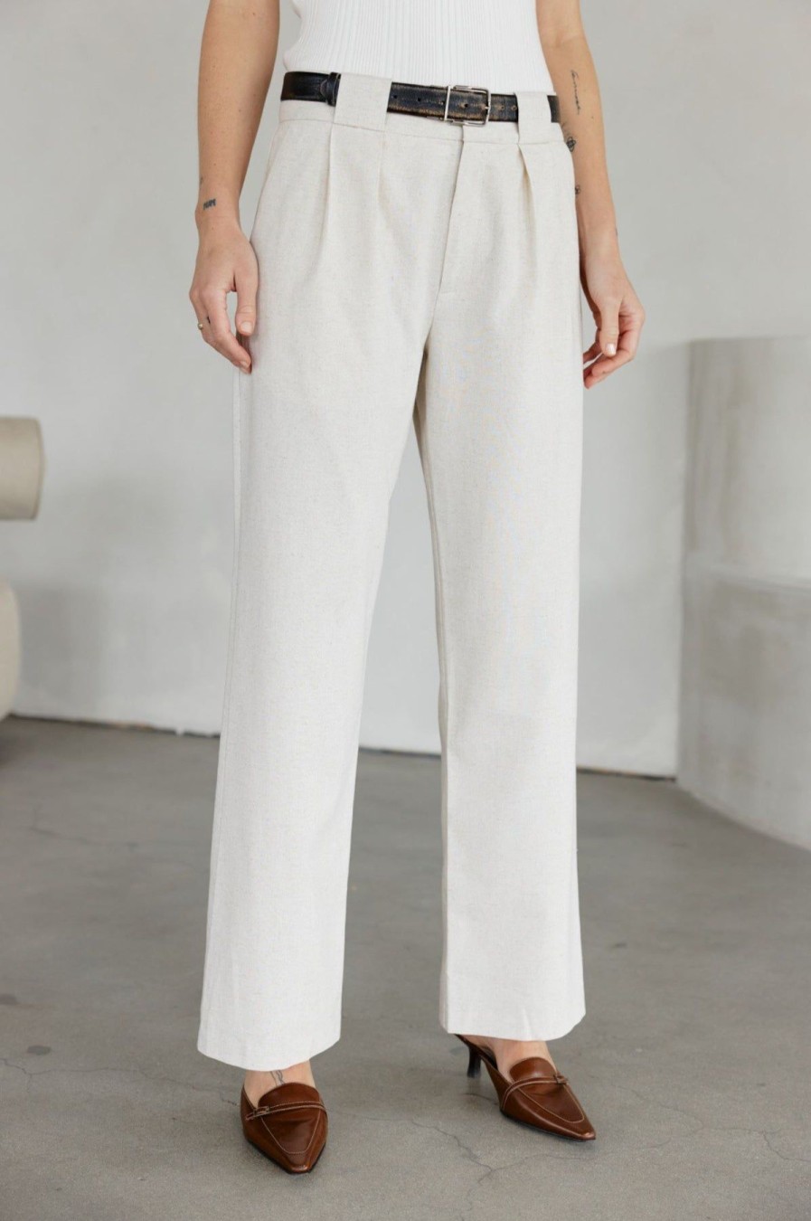 Women Anna Rae Pants | Preston Pants Natural