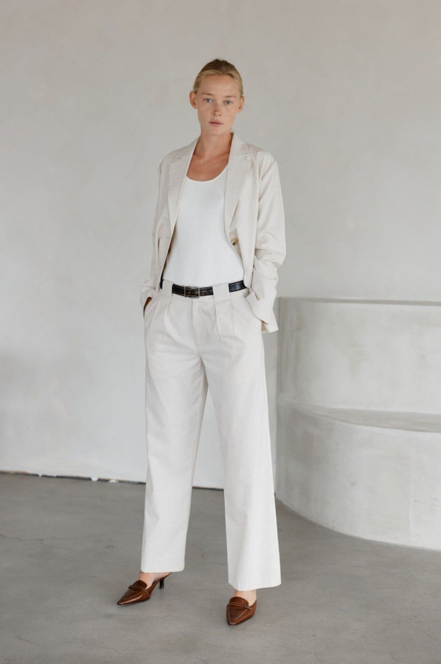 Women Anna Rae Pants | Preston Pants Natural