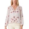 Women Anna Rae Shirts & Blouses | Jenni Floral Blouse Dusty Blush/Wine