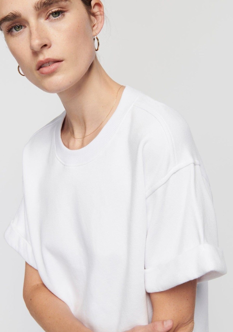 Women NATION LTD Shirts & Blouses | Bane Sweatshirt Tee White