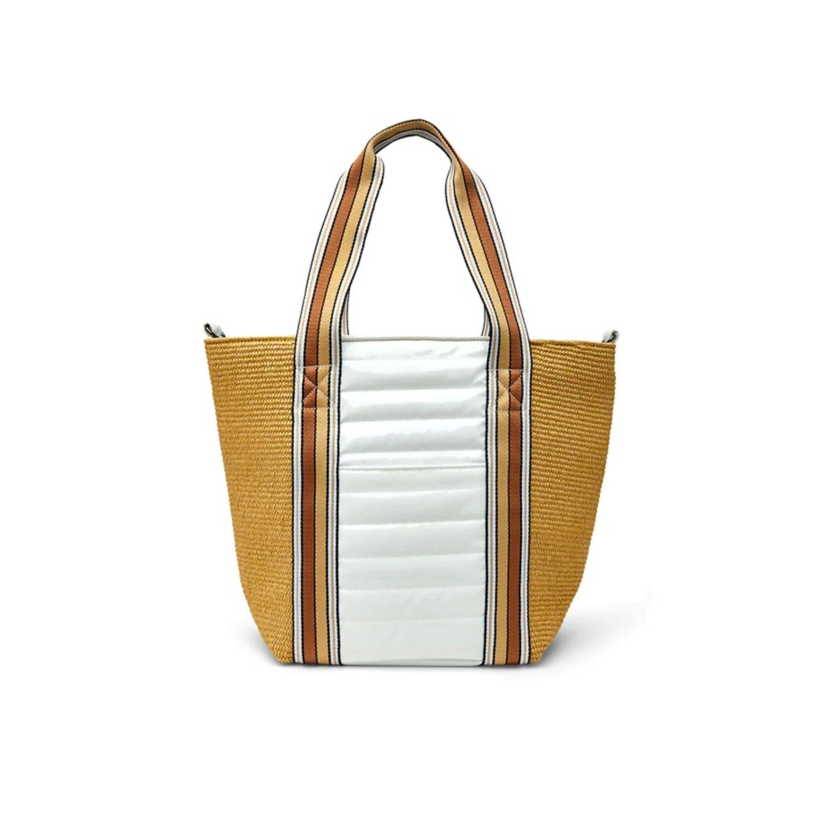 Women Think Royln Handbags | Sunset Tote White Patent