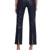 Women L'AGENCE Pants | Ginny High Rise Straight Back Zip Noir Coated