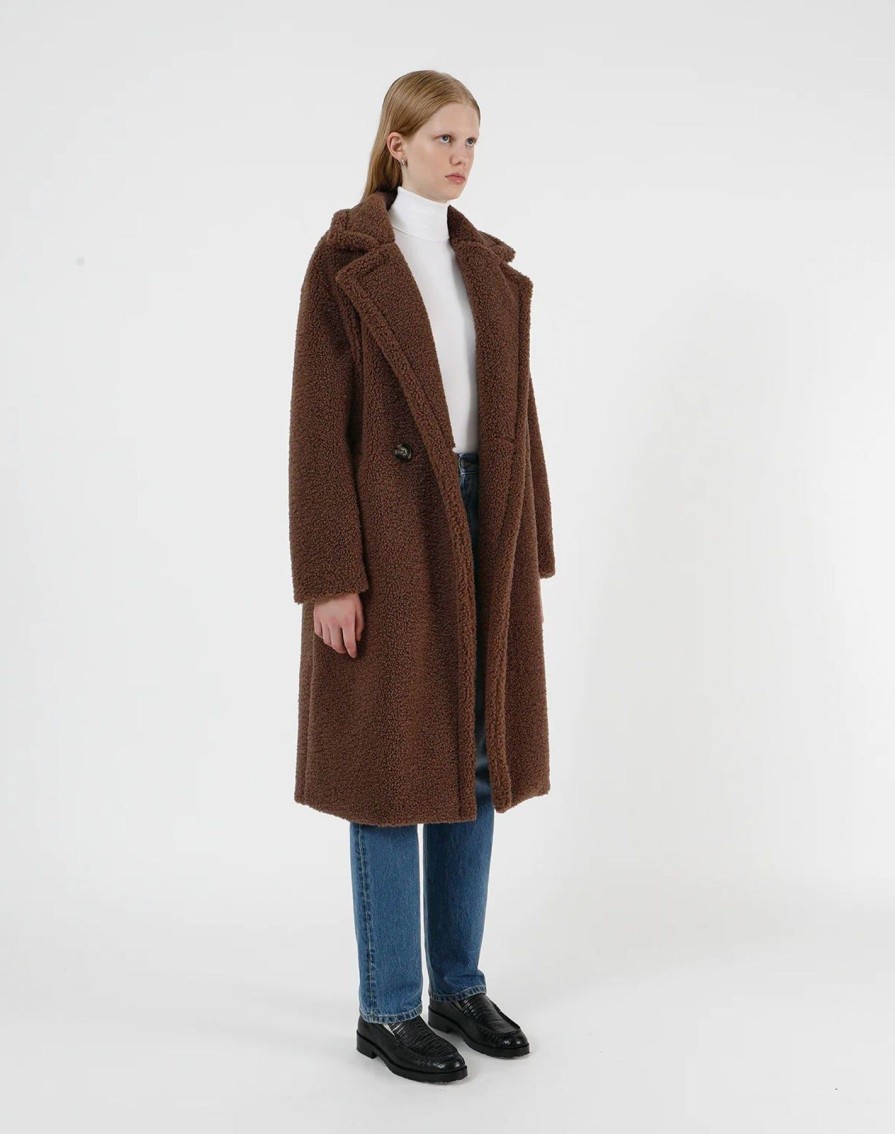 Women Apparis Faux Furs Cold Weather | Anoushka Coat Mineral