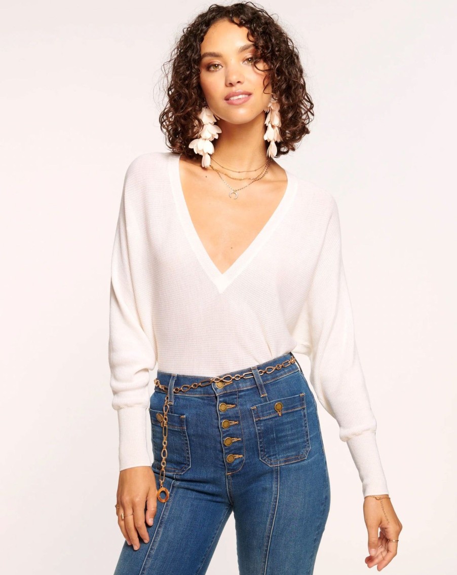 Women Ramy Brook Sweaters | Nevah Top Ivory