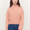 Women &ISLA Sweaters | Delia Crop Mock Sweater Melon