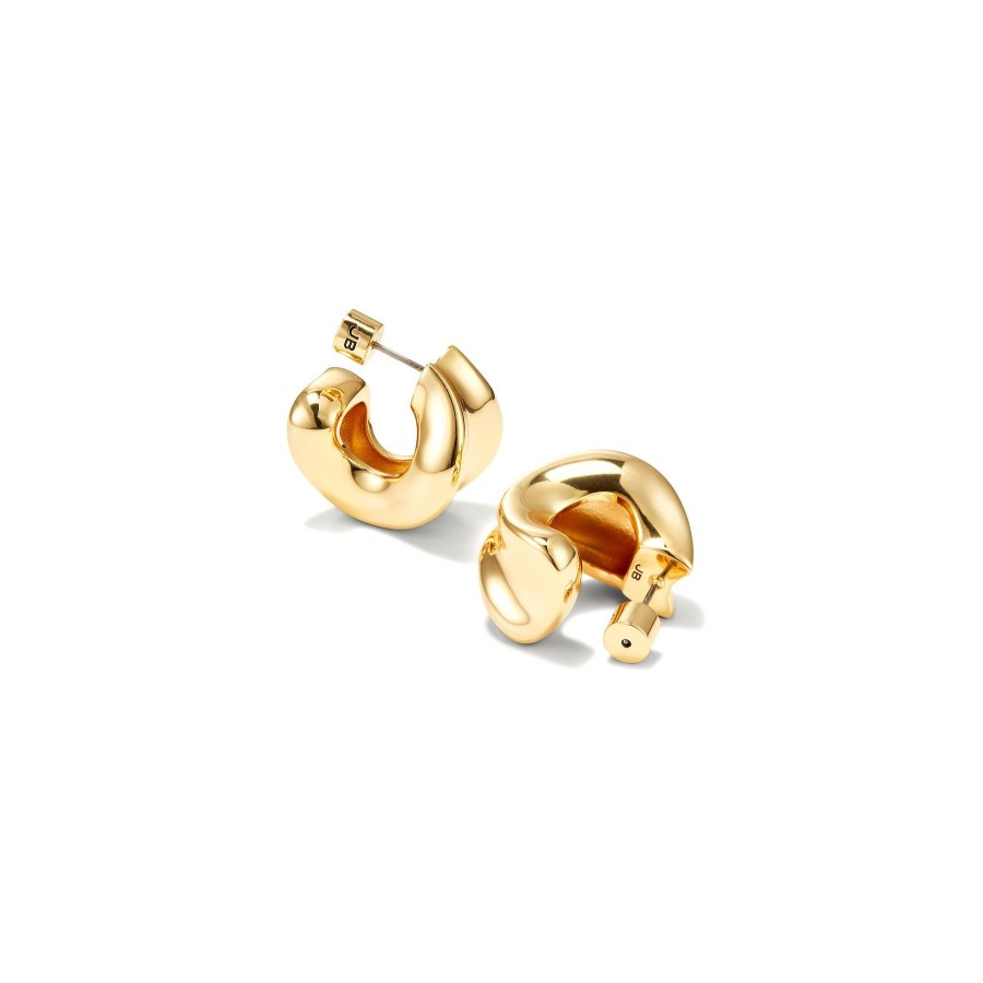 Women Jenny Bird Earrings | Chunky Doune Hoops Gold