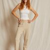 Women Perfect White Tee | Johnny French Terry Sweatpant Oatmilk