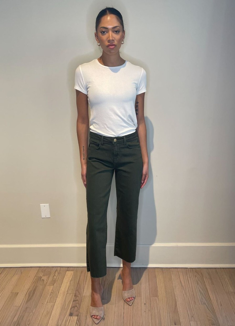 Women L'AGENCE Denim | Wanda High Rise Crop Wide Leg Jeans Balsam