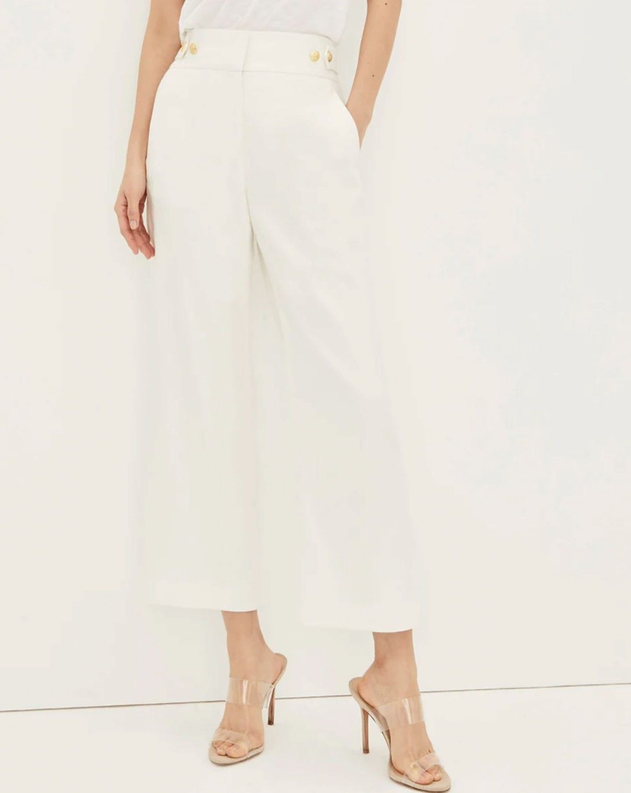 Women Veronica Beard Pants | Aubrie Pant White