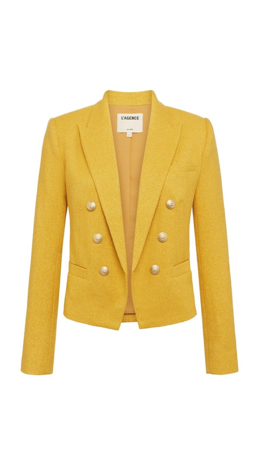 Women L'AGENCE Blazers | Brooke Blazer Citrine/Gold